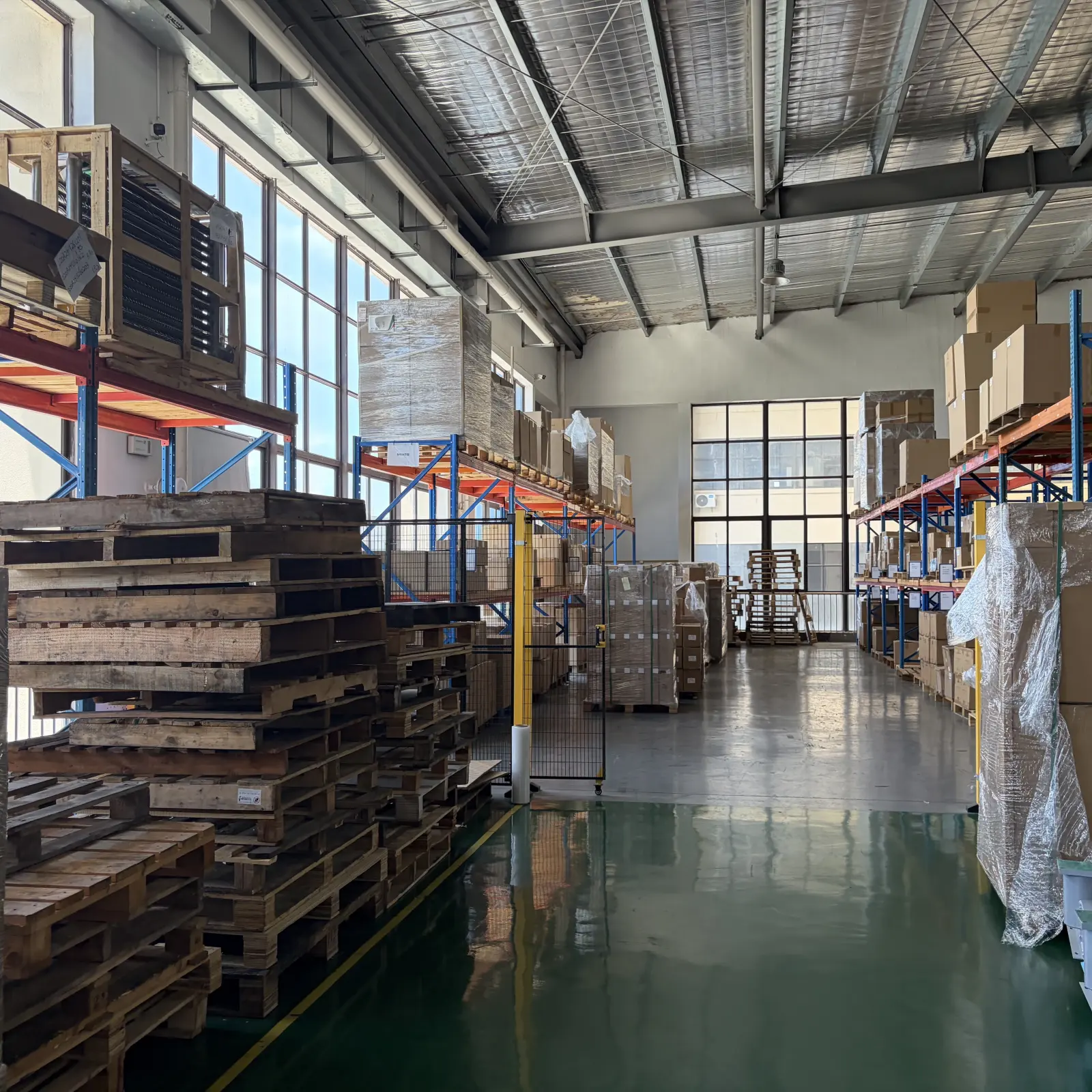 Shipping cartons and pallet storage
