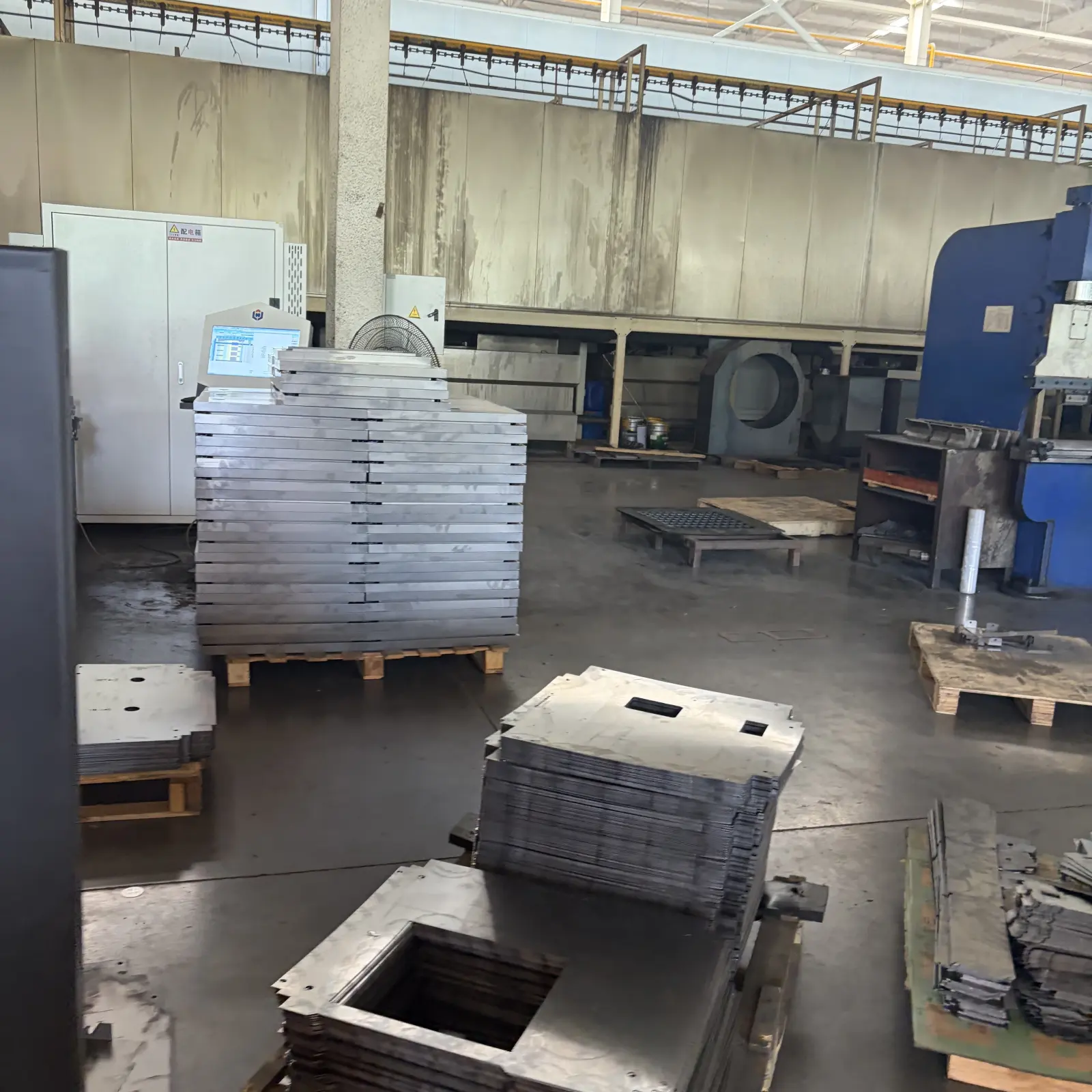 Metal blanks and machining preparation area